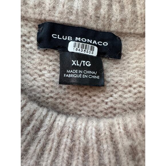 CLUB MONACO X RTR ~ Alpaca Wool Cream Cropped Pullover Sweater Size XL - Picture 7 of 10
